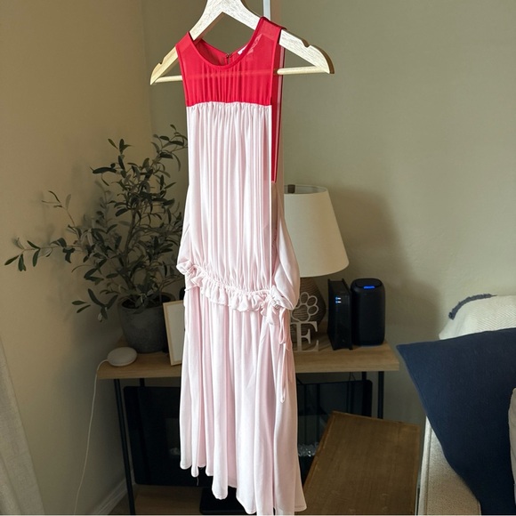 Express Women’s Red/pink Color Block Sleeveless Dress Size S - Picture 4 of 11